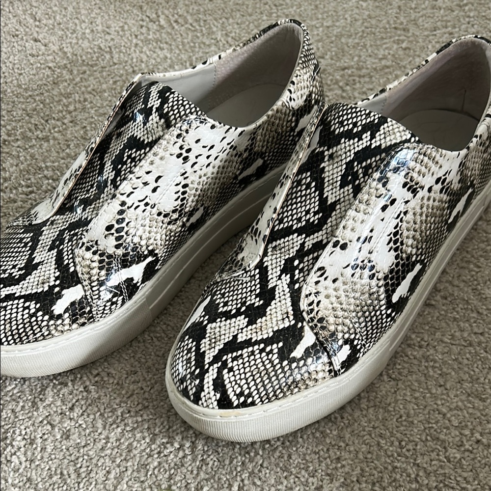 Women's Snake Print Slip-On Sneakers